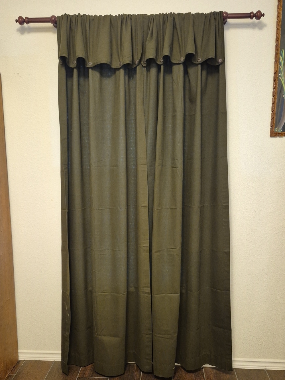 Nwot Croscill Olive Green Curtain Panel